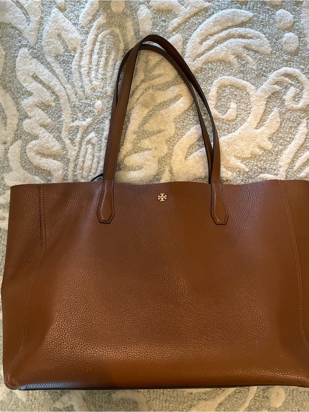 Tory Burch Brown Leather Tote Bag
